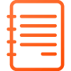 orange notepad icon 